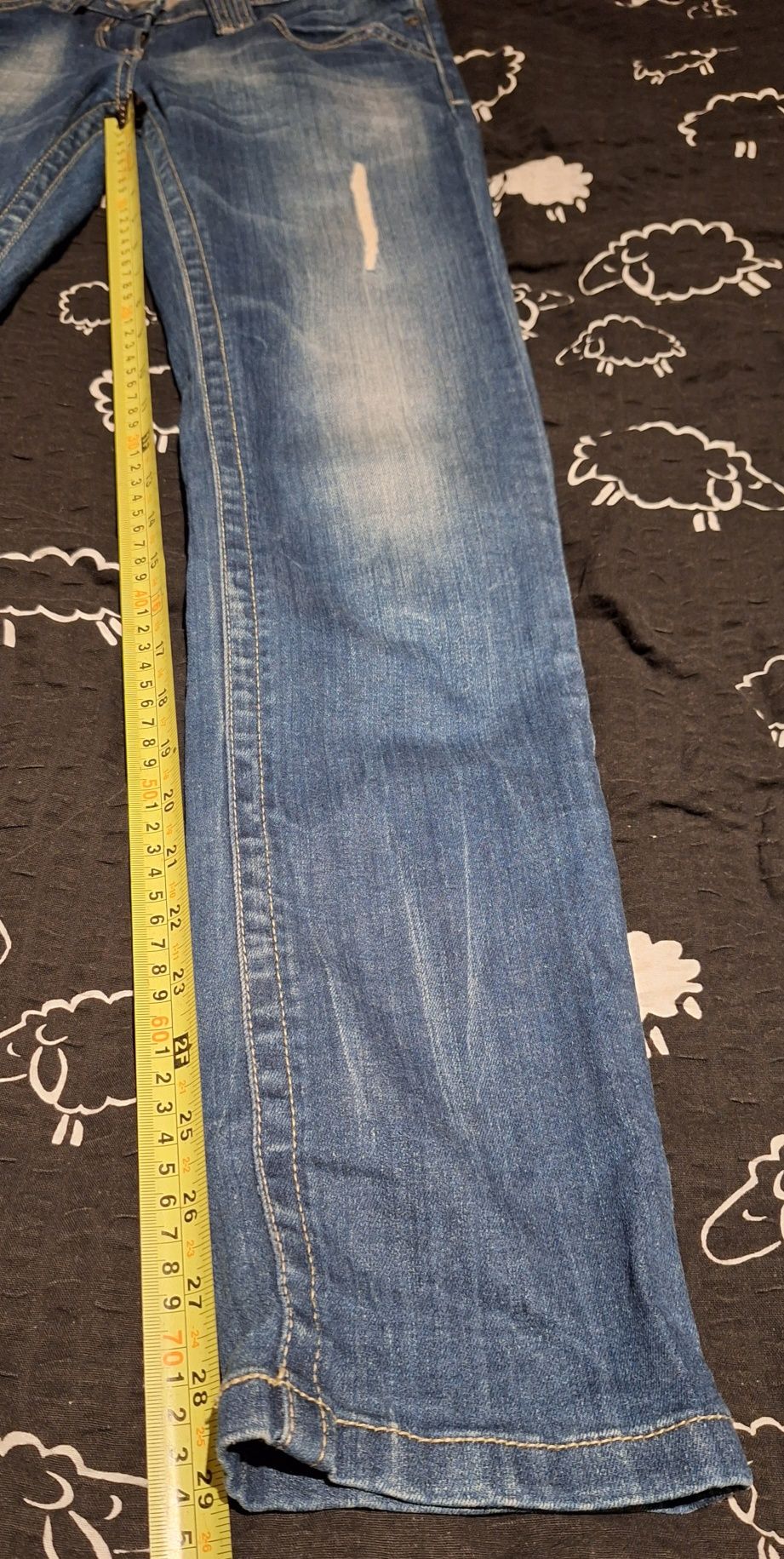 Spodnie jeansowe przecierane chłopak 158