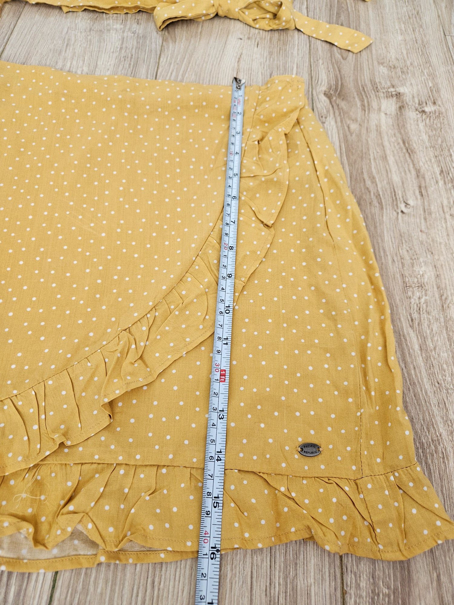 Komplet letni NOWA kopertowa dekolt v pareo falbanki pull bear pin up