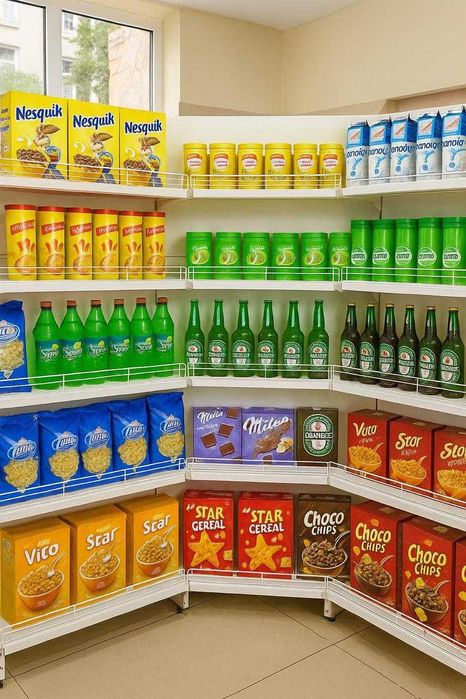 Стелаж пристінний на 5 полиць