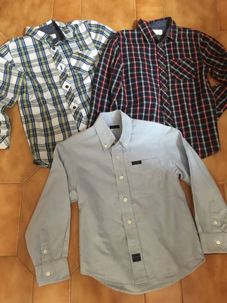 Lote 3 camisas menino 6/7 anos