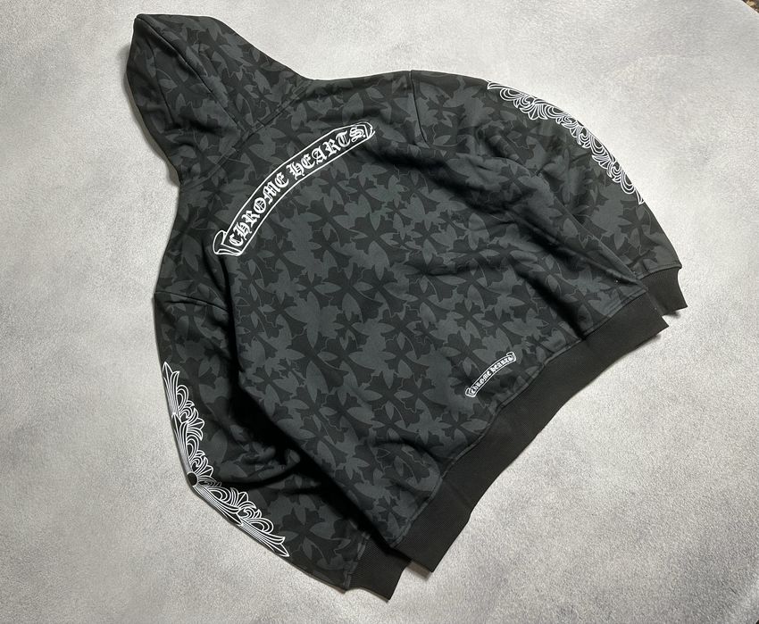 Зіп-Худі Chrome Hearts Multi Color Cross Cemetery Hoodie Black