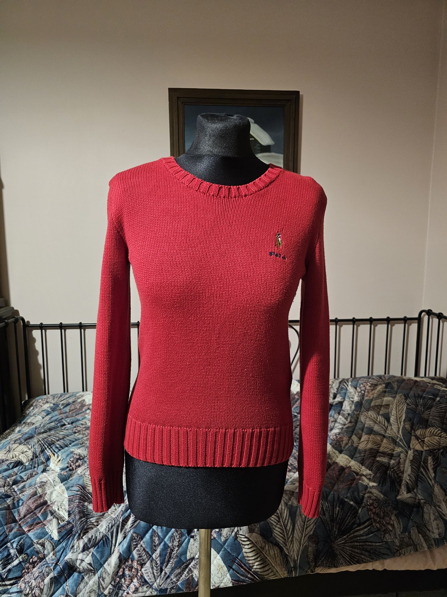 Czerwony sweter XS Polo Ralph Lauren