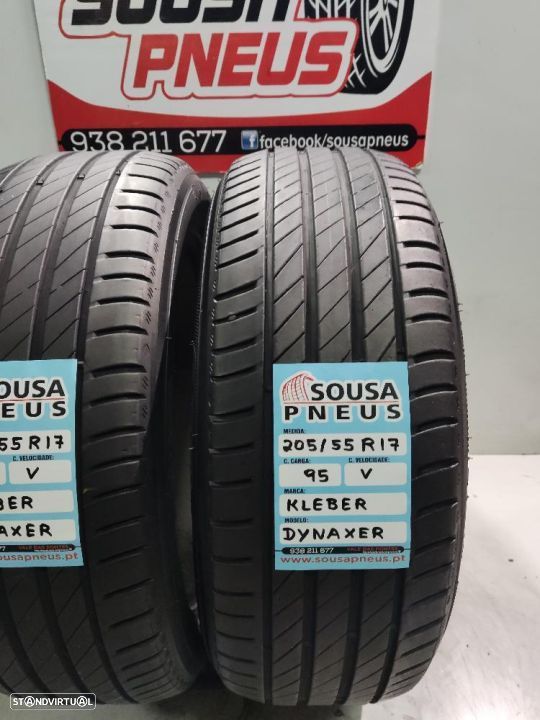 2 pneus semi novos 205-55r17 kleber - oferta dos portes 100 Euros