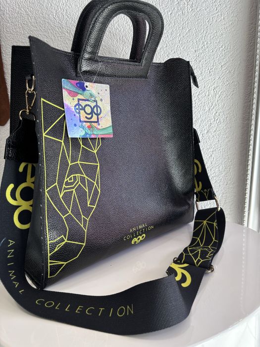 Torebka shopper czarna EGO lakier