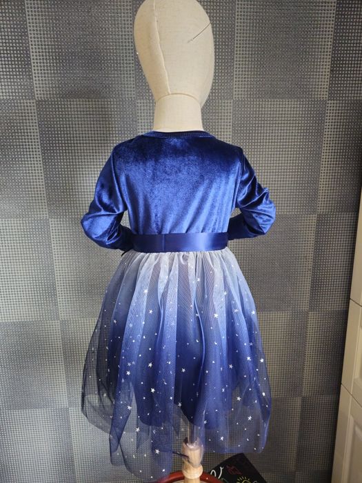 Дитяча сукня різдвяна червона синя детское новогоднее платье  3 4 5 6