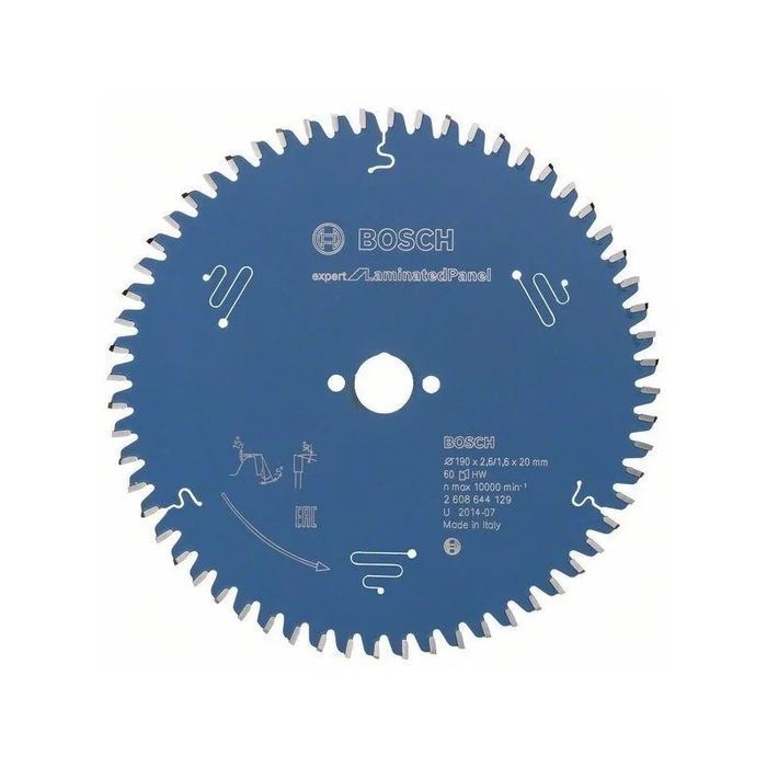 Tarcza Pilarska Expert For Laminated Panel 190*20*2.2 60T Bosch