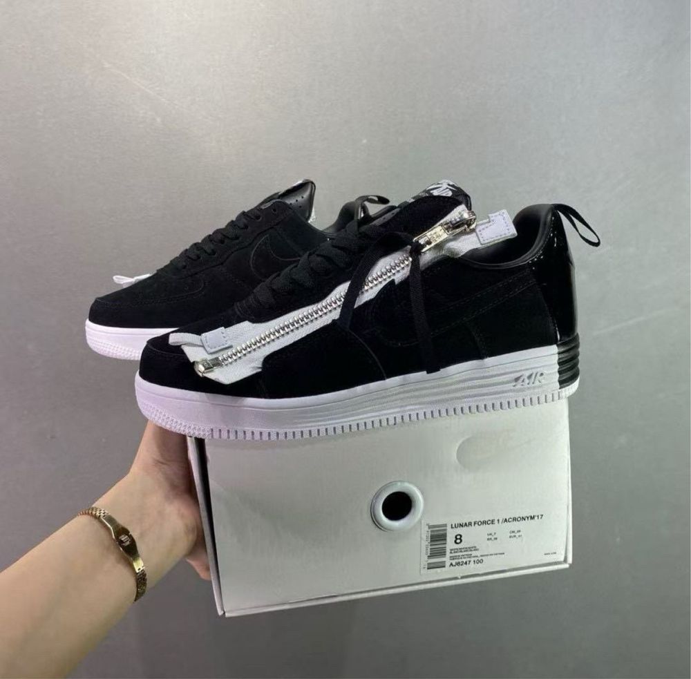 НАЙКРАЩА ЯКІСТЬ‼️Nike Lunar Force 1 Low Acronym (Чорні),найк форси,for