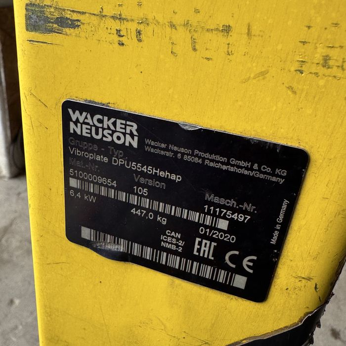 Zageszczarka Wacker 5545 waga 450kg pierwszy wlasciciel 2020r