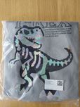 Bluza H&M chłopięca z kapturem cekinowa T-rex dinozaur 122-128