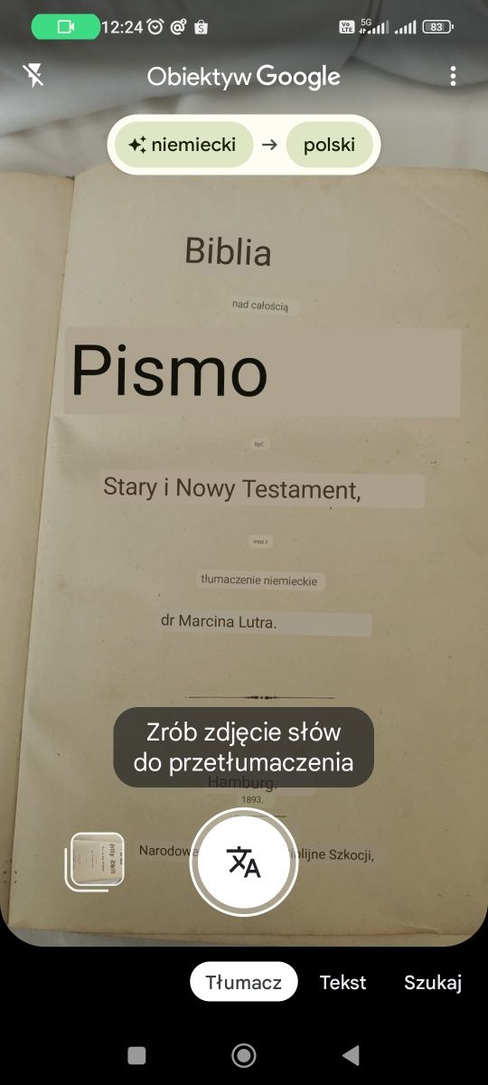 Stara niemiecka Biblia