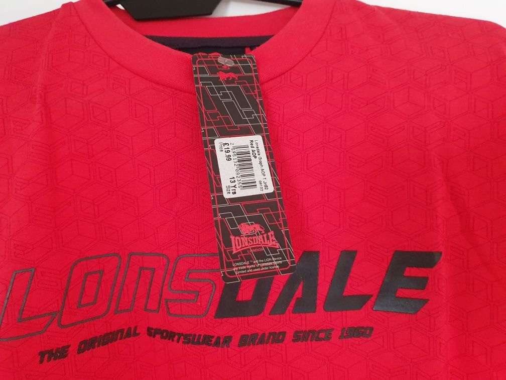 T-shirt LONSDALE size 13 yrs, jak M-XL, NOWA z metką