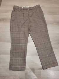 Spodnie w kratkę z wysoki stanem roz 46/44(165)