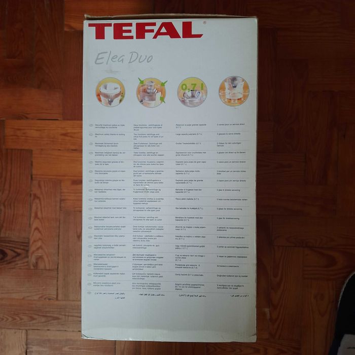 Máquina de sumos / liquidificadora Tefal Elea Duo nova, nunca usada