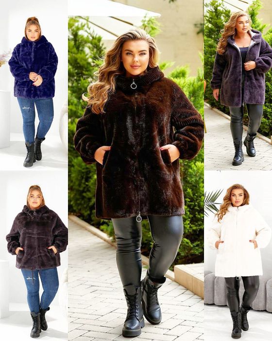 Шикарная женская шубка из Эко норки с капюшоном.Размер:48-54,52-58