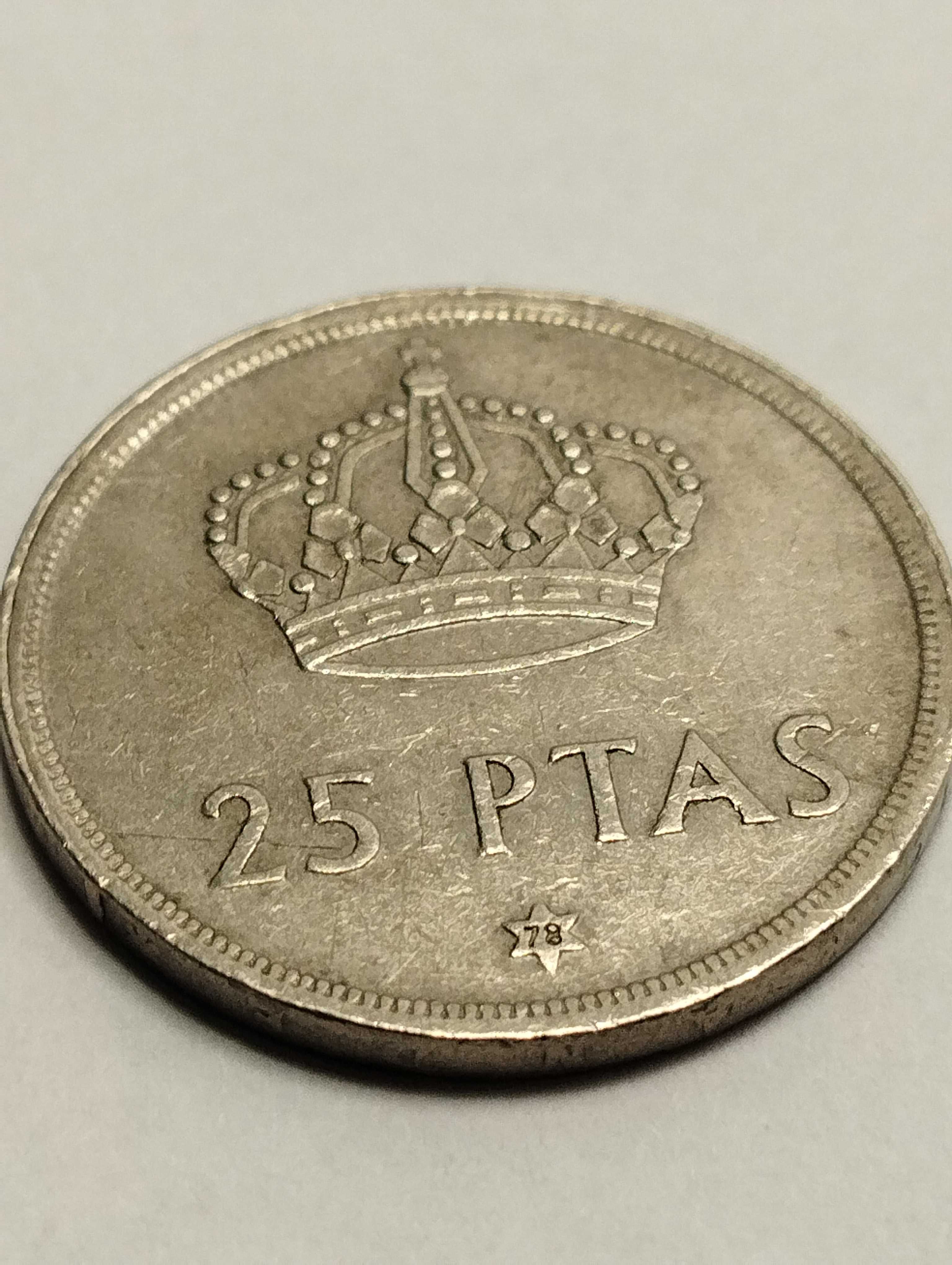 Hiszpania 25 peset 1975r.(78 w gwiazdce) stan db.