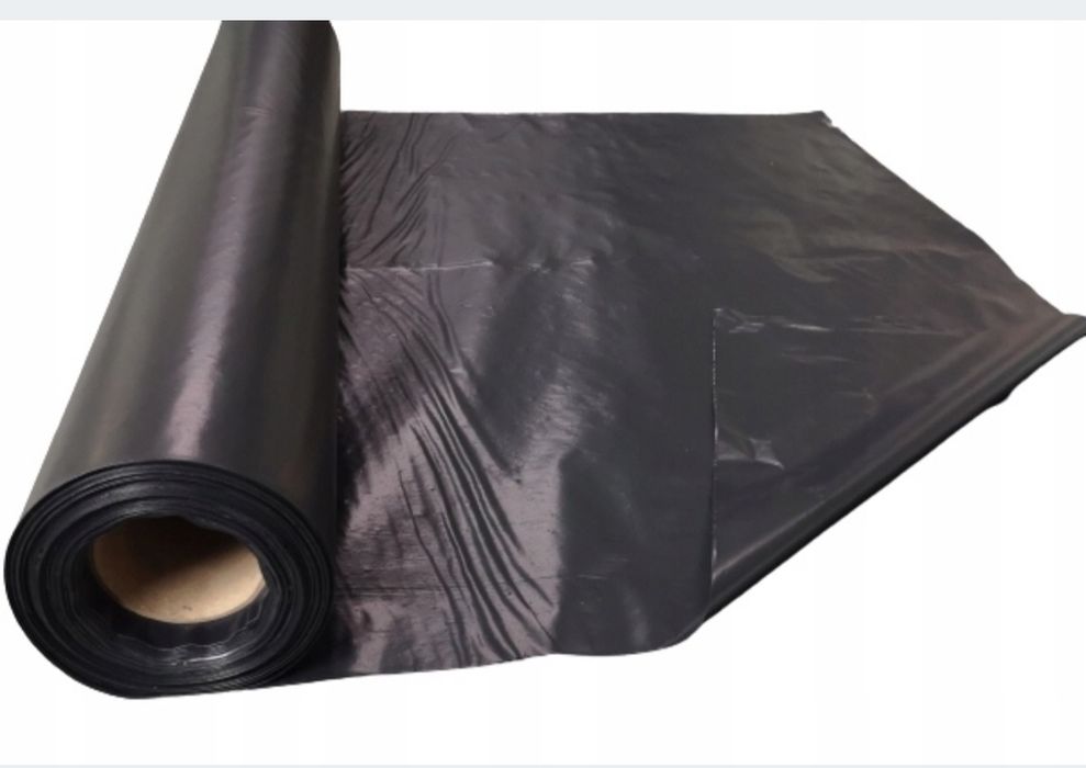 FOLIA BUDOWLANA 0,2 czarna, gruba izolacyjna, 0,20mm 4x25m