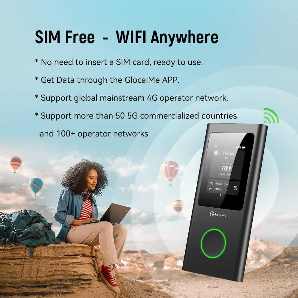 Портативний 5G/4G LTE WiFi роутер GlocalMe Numen Air 5G Black