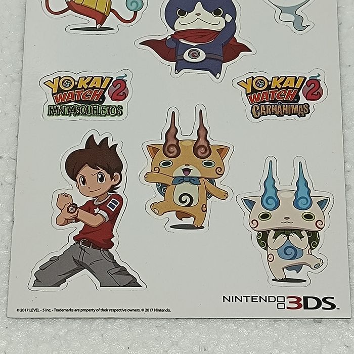 Yo-Kai Watch 2 Magnetic Stickers 2017 Nintendo Level 5 RARO Novo
