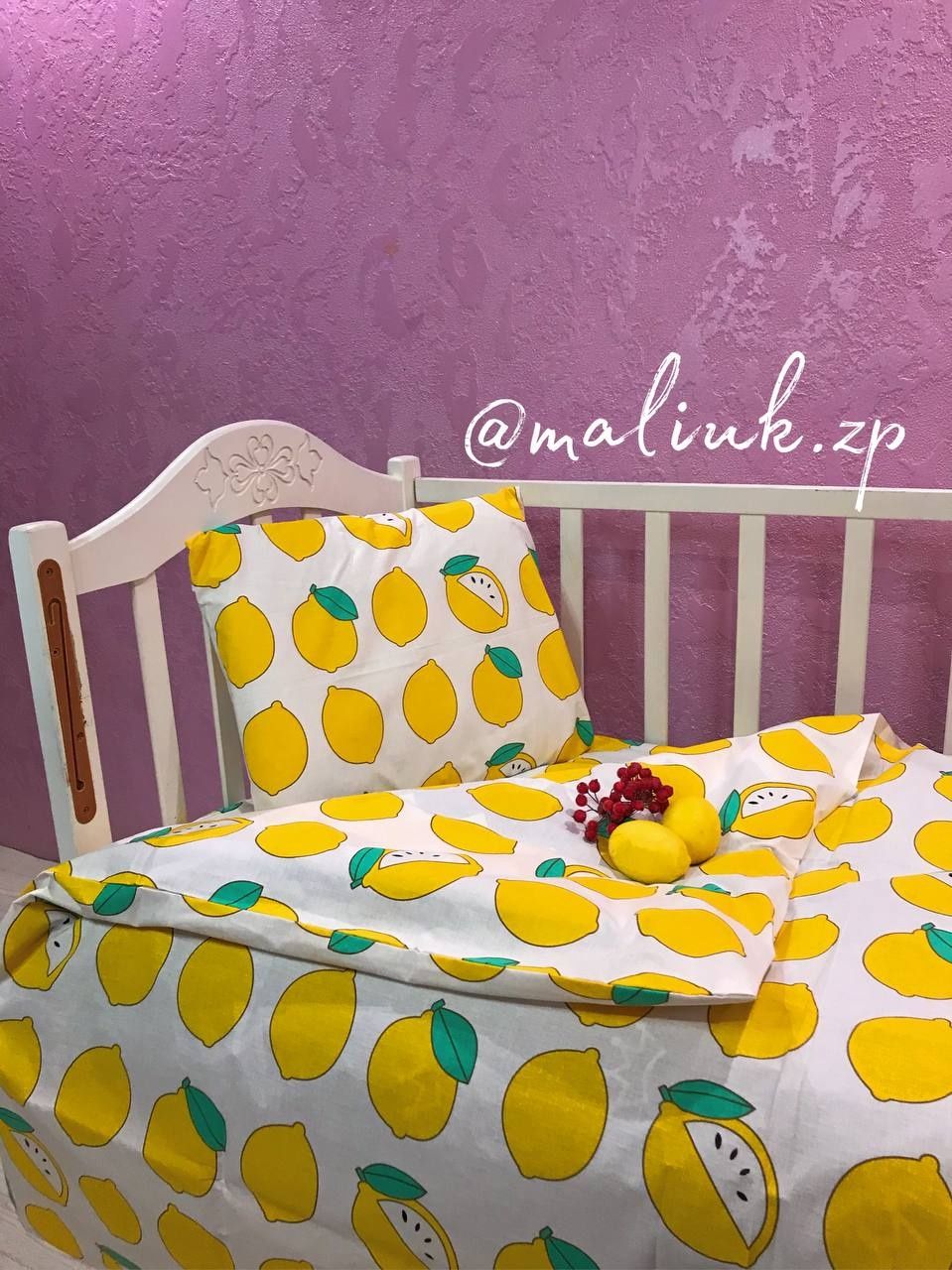 Детский постельный сменный комплект в детскую кроватку