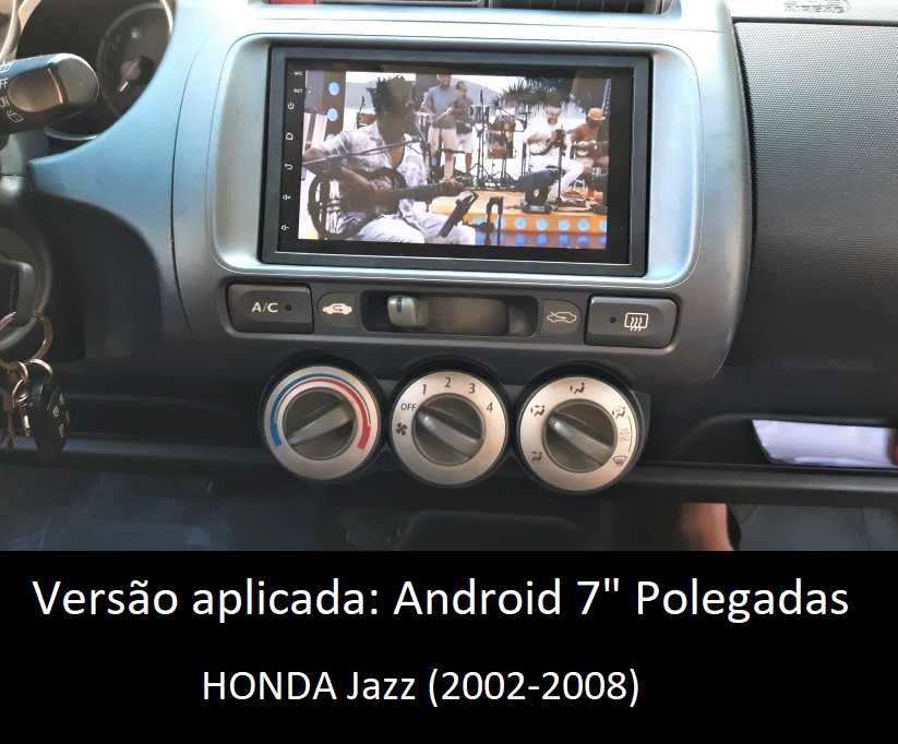 (NOVO) Rádio 2DIN • HONDA Jazz (2002 a 2013) • Android GPS Bluetooth