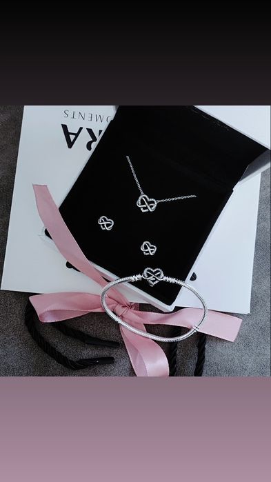 Браслет Пандора паве ланками Pandora