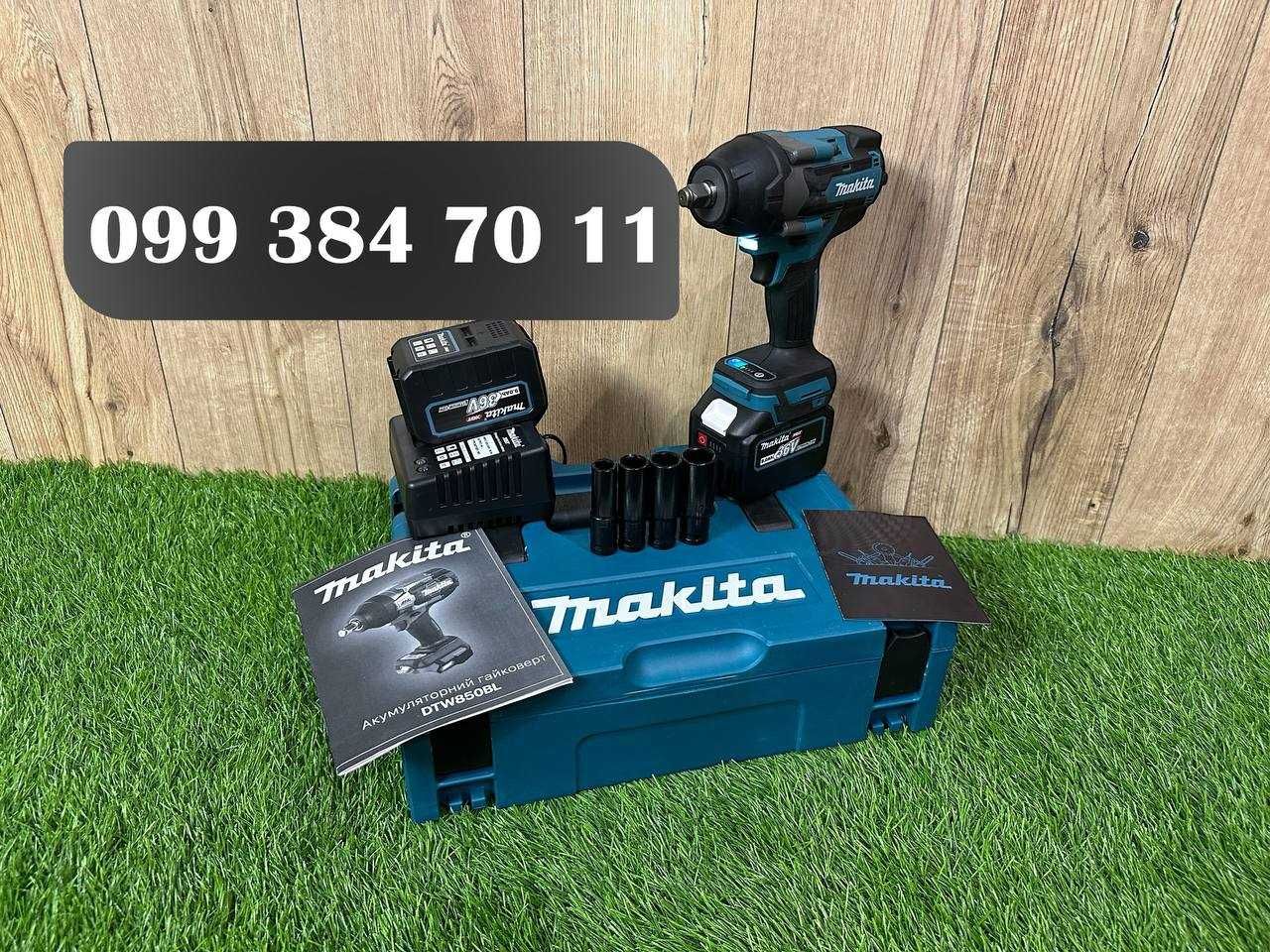 Професійний гайковерт Makita DTW850PRO Гайкокрут із насадками 36V-9Ah