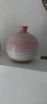 Vaso decorativo  rosa e branco