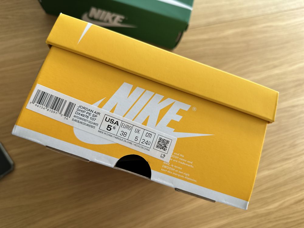 Nike Jordan 1 Air Ship SP biało żółte University Gold r. 42 i inne