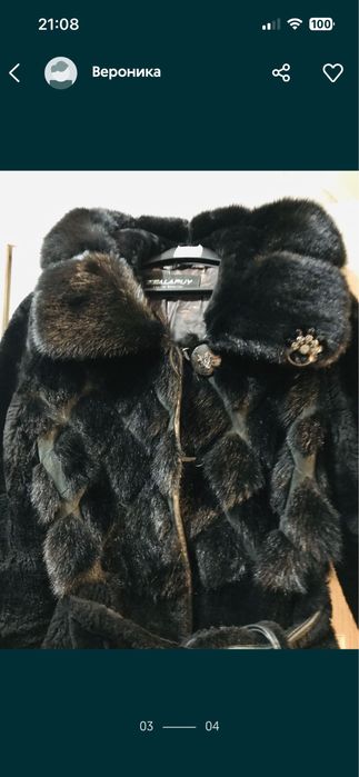 Шуба мутон и жилетка норковая