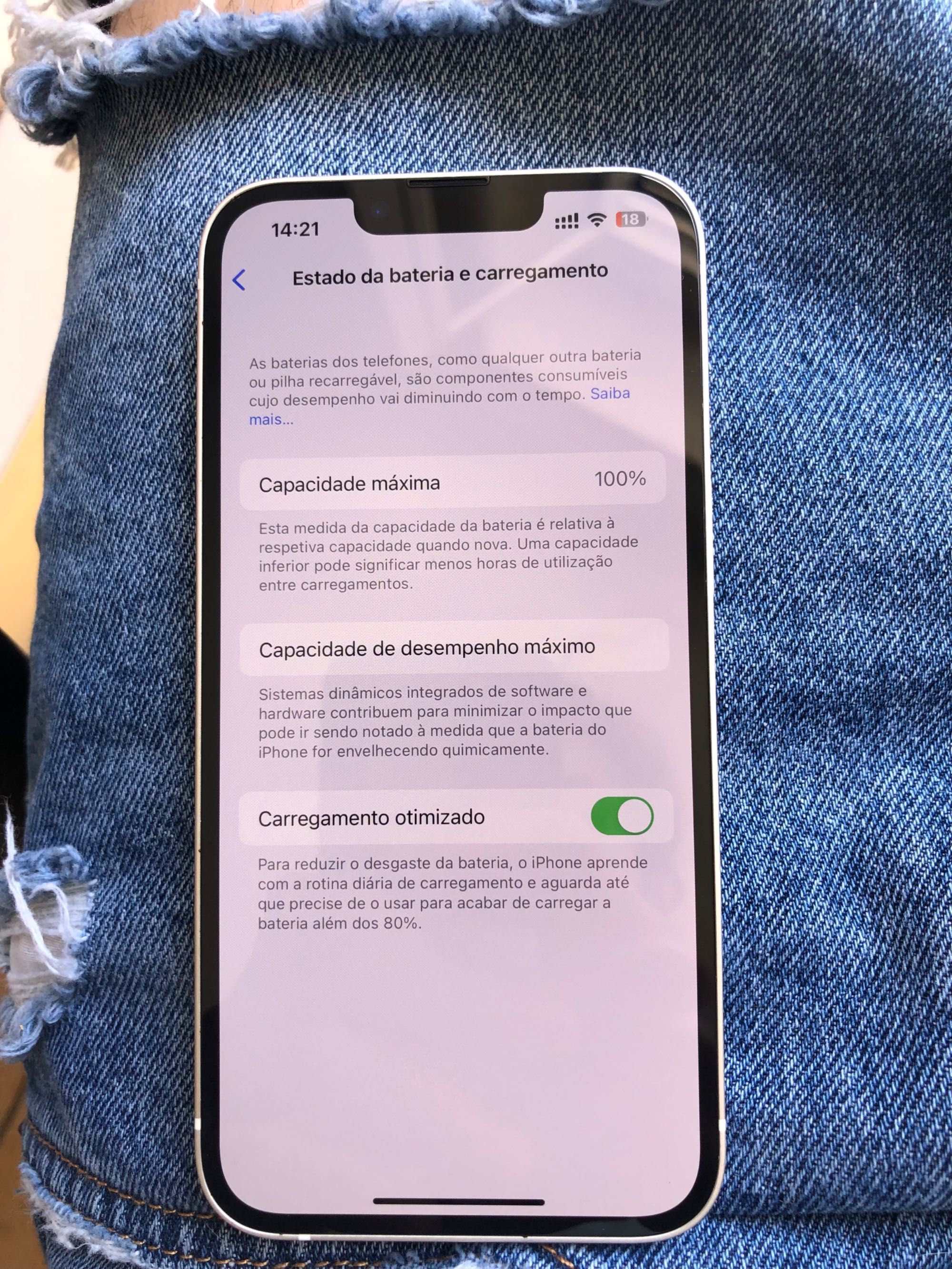 iPhone 13 128 GB Nunca Usado (100% Bateria) + Capa