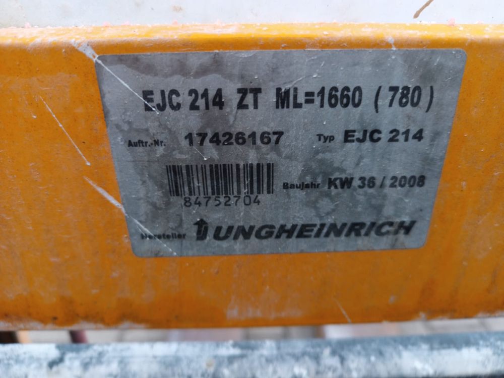 wózek paletowy elektryczny jungheinrich  model EJC 214
