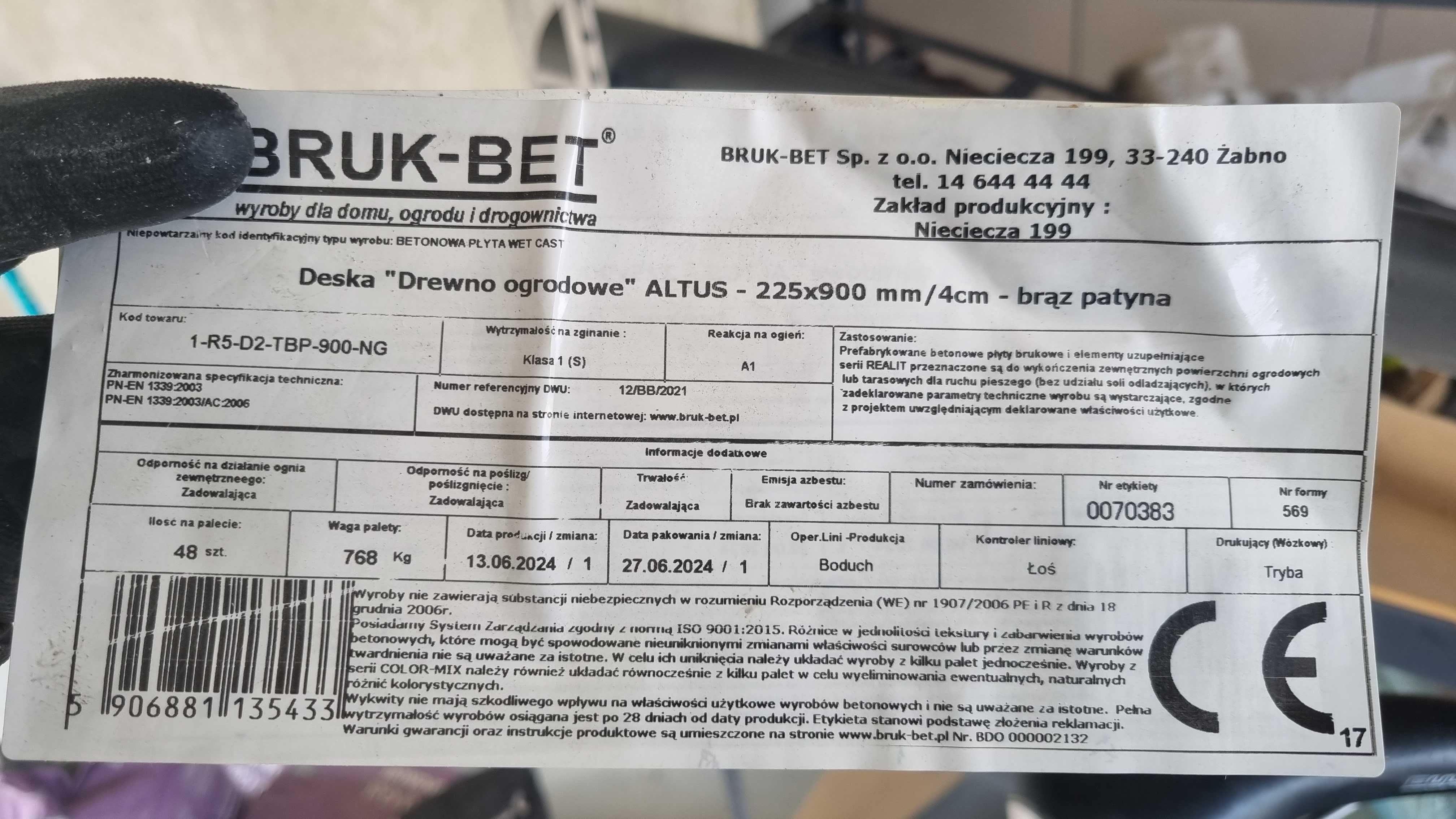 Deska ogrodowa Bruk-bet "drewno ogrodowe Altus"