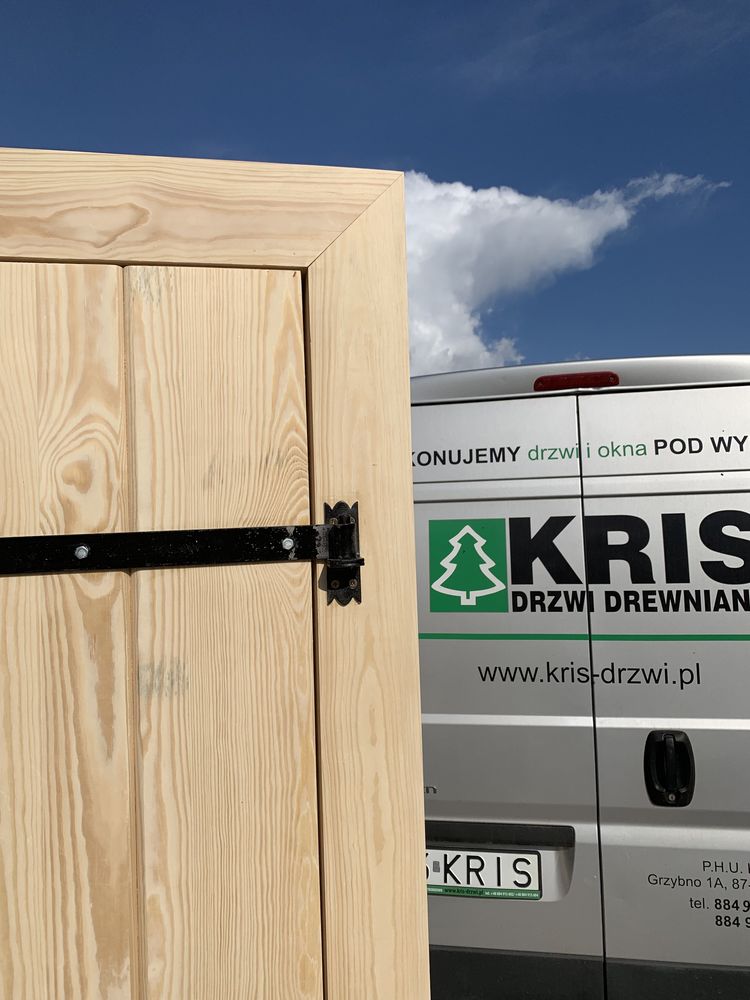 Drzwi lite drewniane zewnetrzne sosnowe Na każdy Wymiar  CAŁA POLSKA