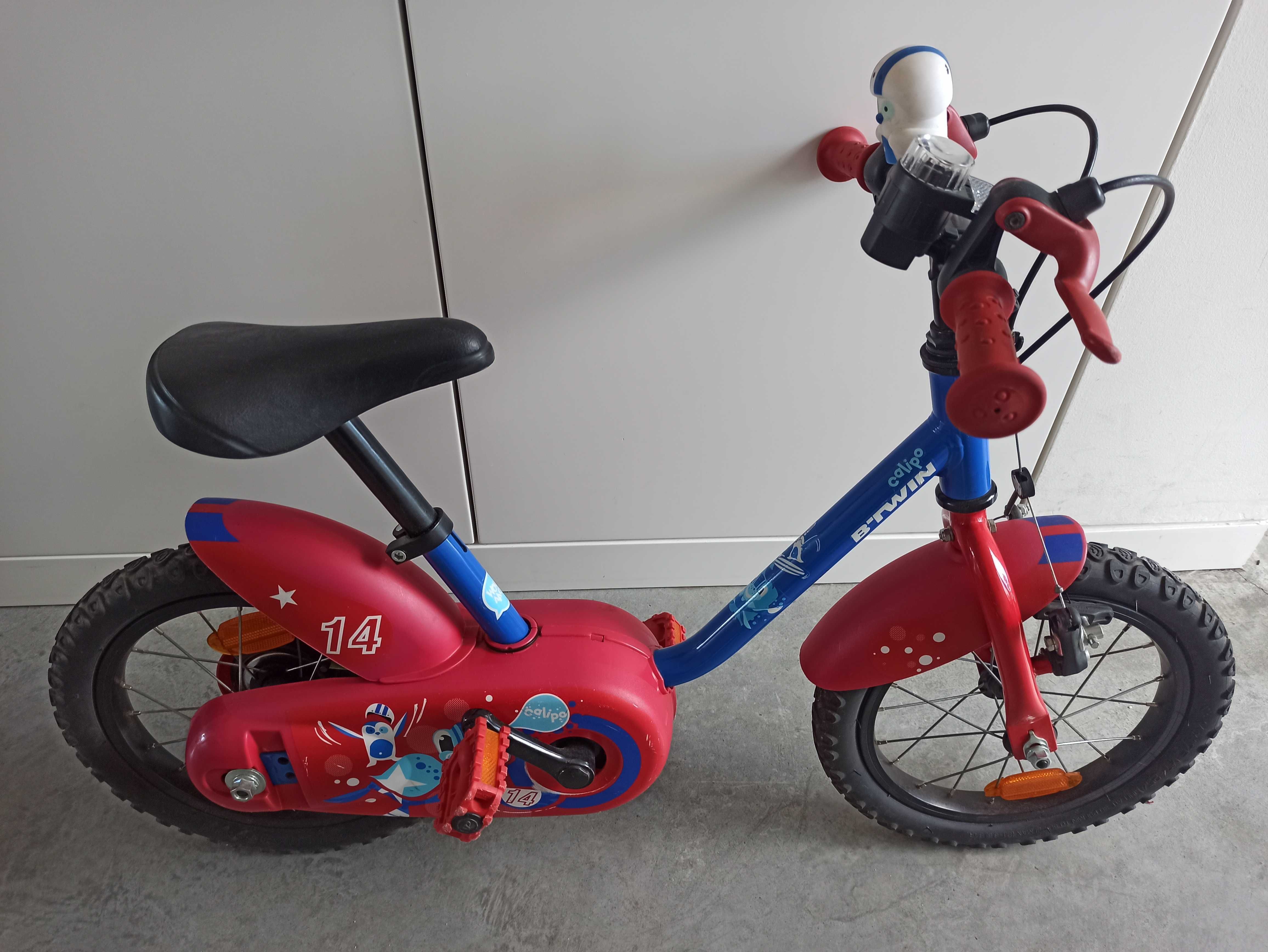 Bicicleta de criança 3-5 anos, tamanho 14