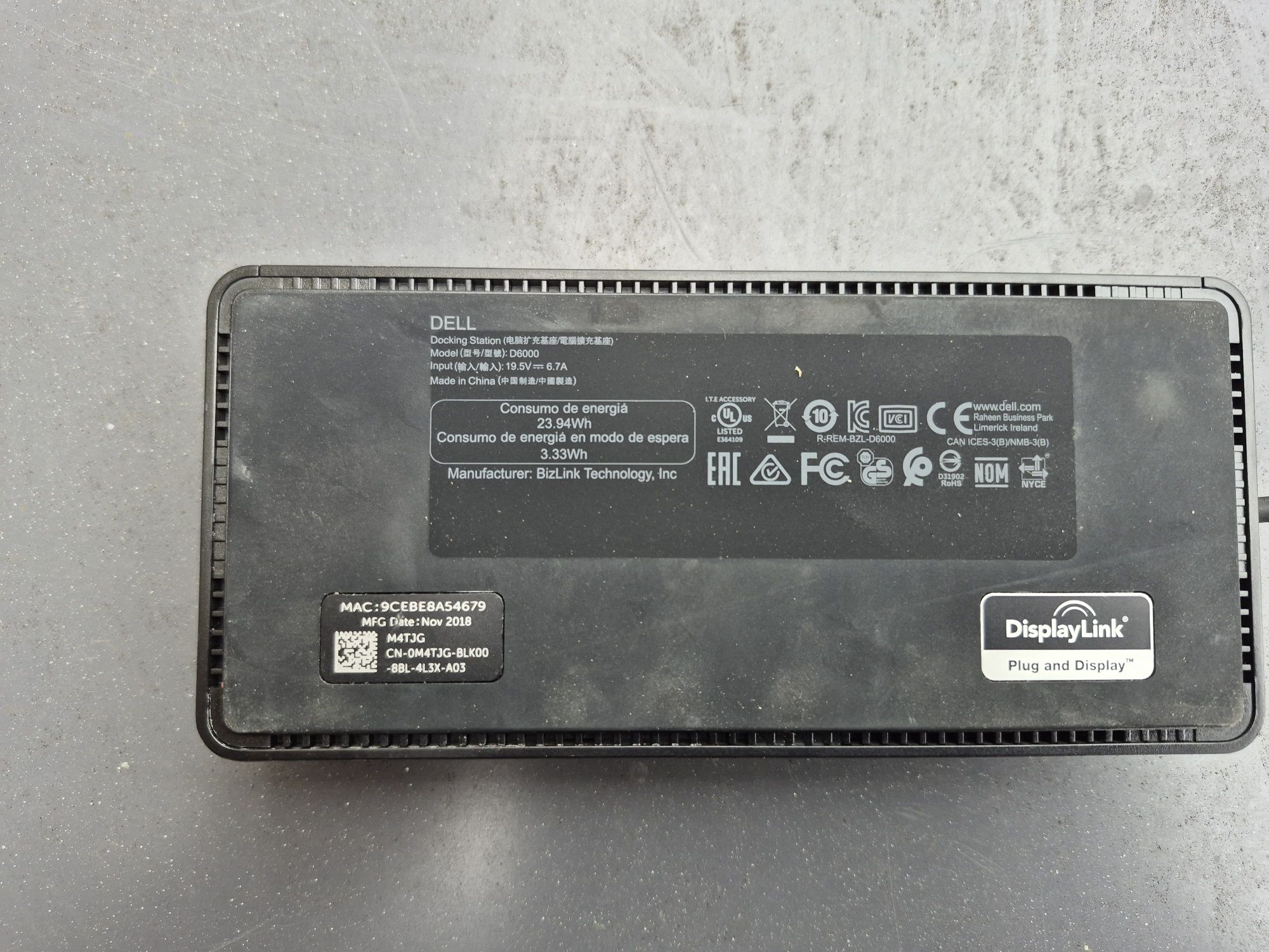 Stacja dokująca Dell D6000 usb-c