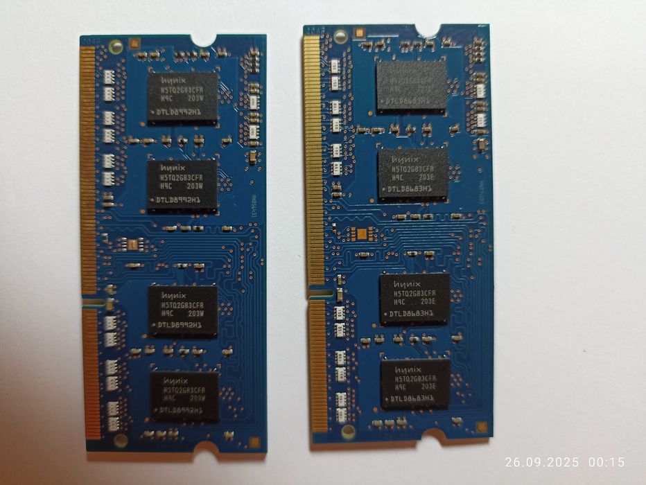 Оперативна пам'ять для ноутбука DDR3 4Gb (2 шт. по 2Gb)