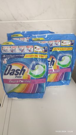 Капсули для прання Dash Salva Colore 55 штук