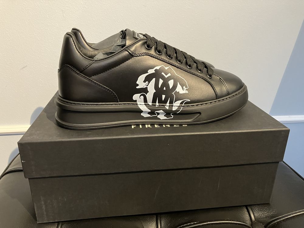 Roberto Cavalli markowe włoskie sneakersy buty efektene Nowe roz.41