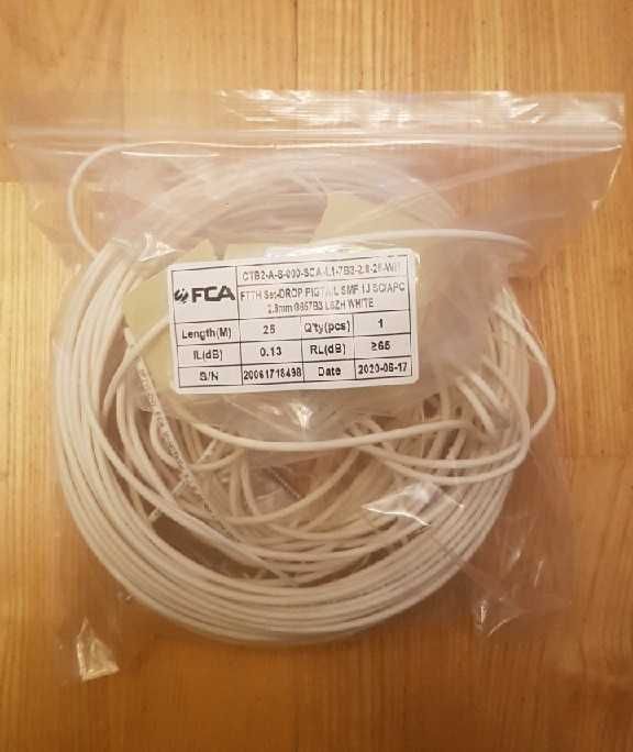Kabel światłowodowy 25 m