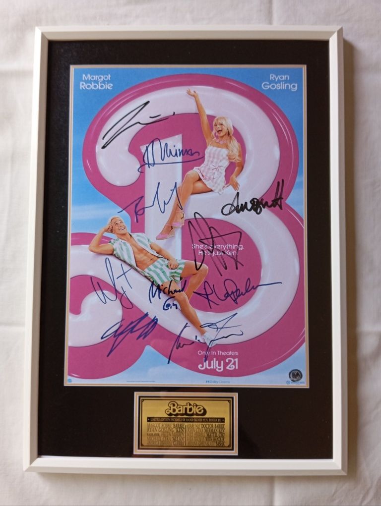 Moldura Filme Barbie com Autógrafos (A4)