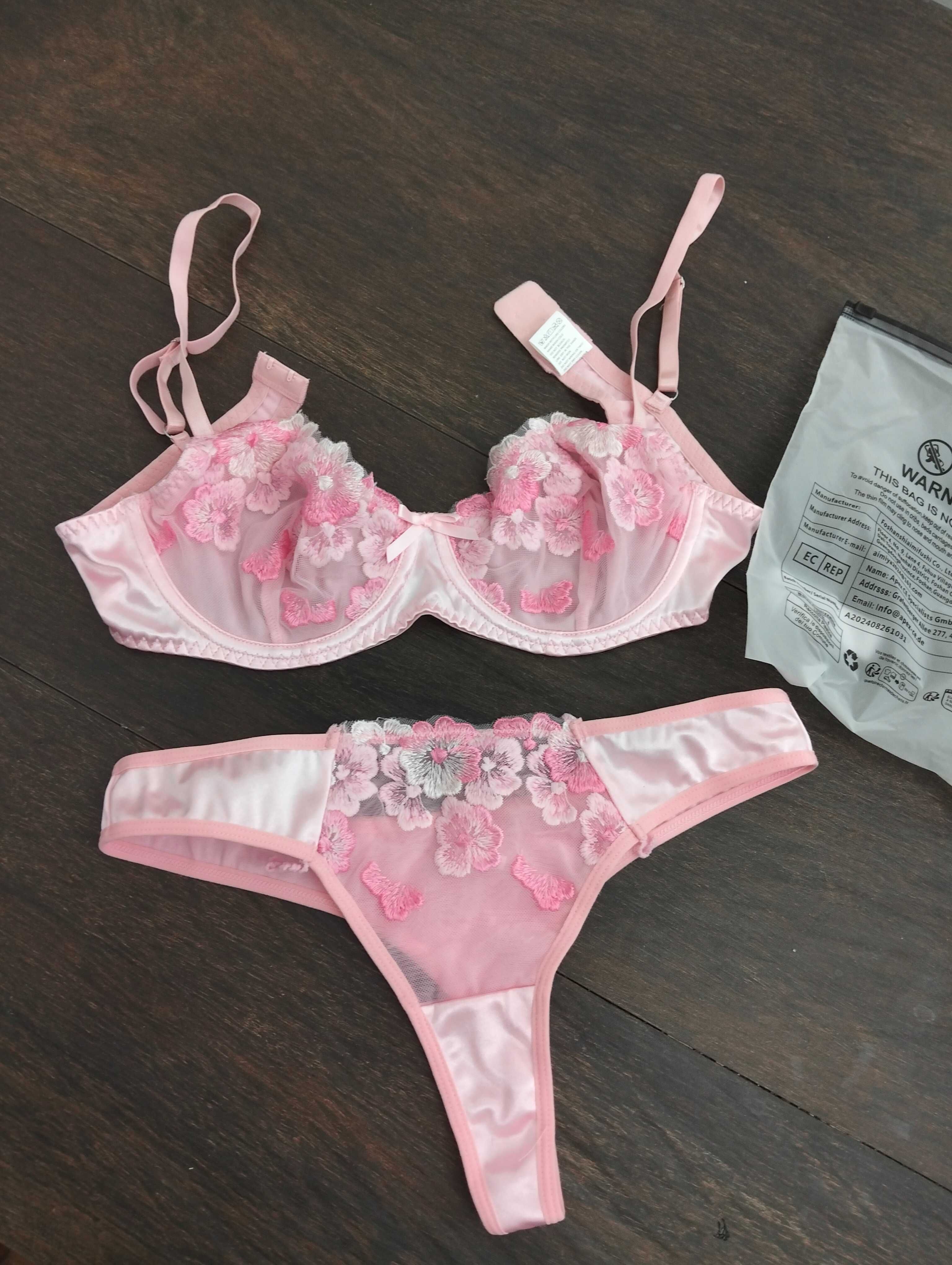 Conjunto lingerie novo tamanho M 38 em rosa