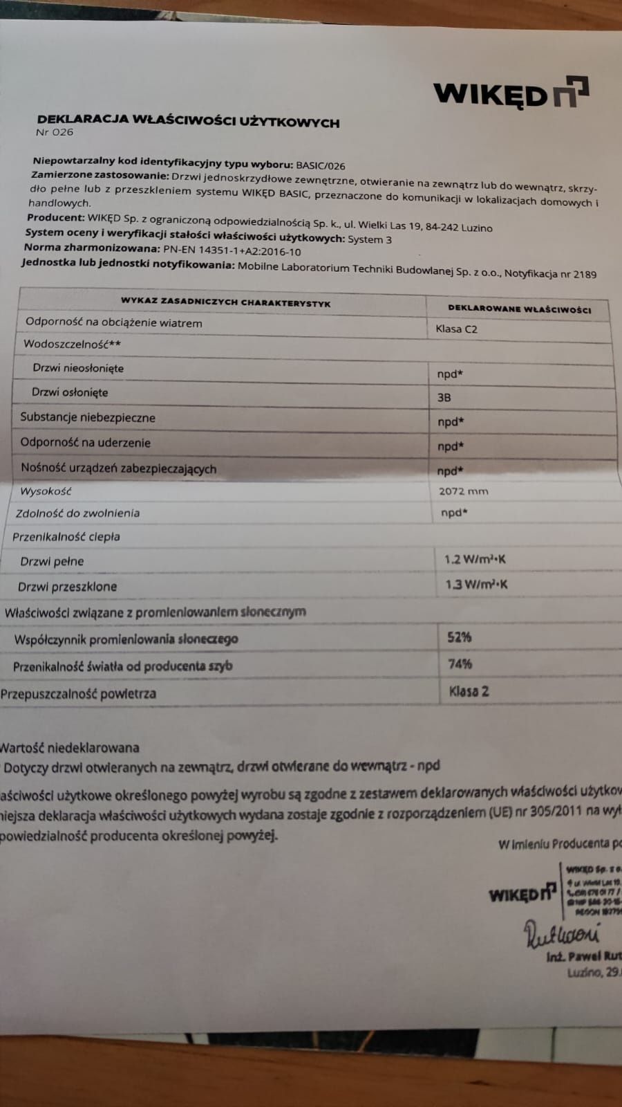 Wikęd Drzwi wejściowe do domu/mieszkania prawe NOWE