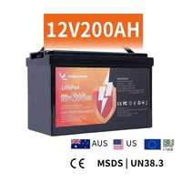 Акумулятор 200AH/12V LiFePO4 версія BMS з Bluetooth для ДБЖ, UPS, тощо