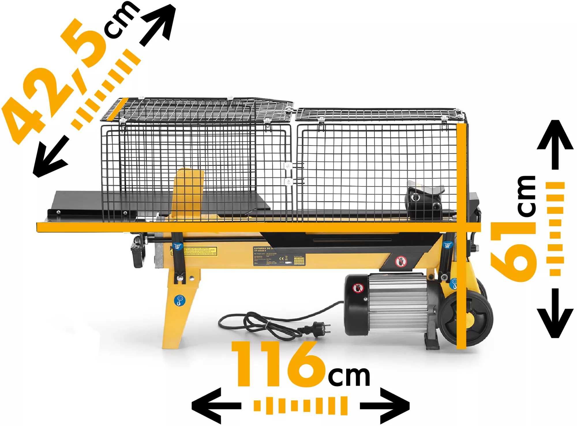Łuparka do drewna hydrauliczna pozioma 2200 W Rino RN-23654 rębak