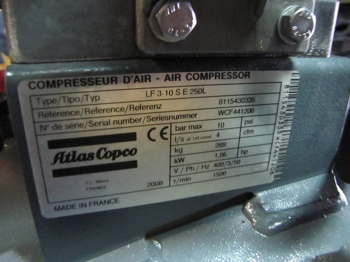 Sprężarka tłokowa ATLAS COPCO LF 2,2 kW