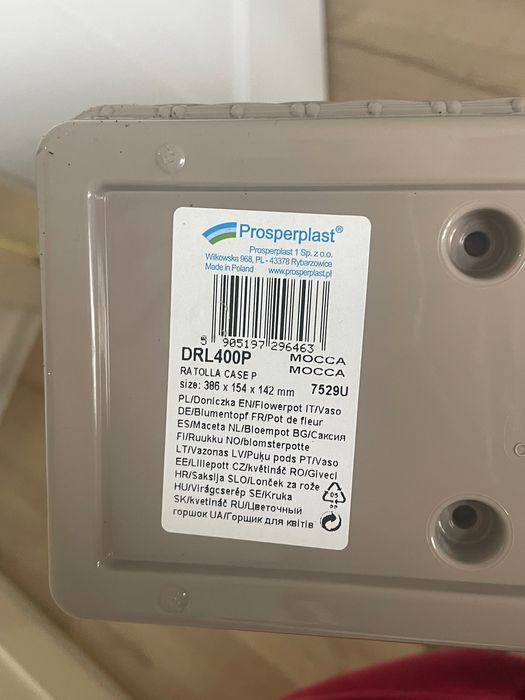 Doniczka długa plastikowa