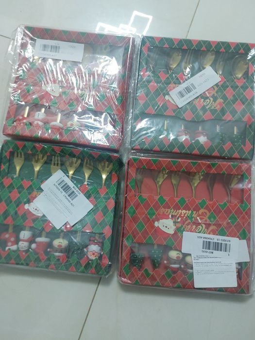 Набір ложок та виделок Новий рік  та різдво 6 приборів