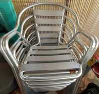 Cadeiras cinzentas de alumínio em óptimo estado - até 4 cadeiras