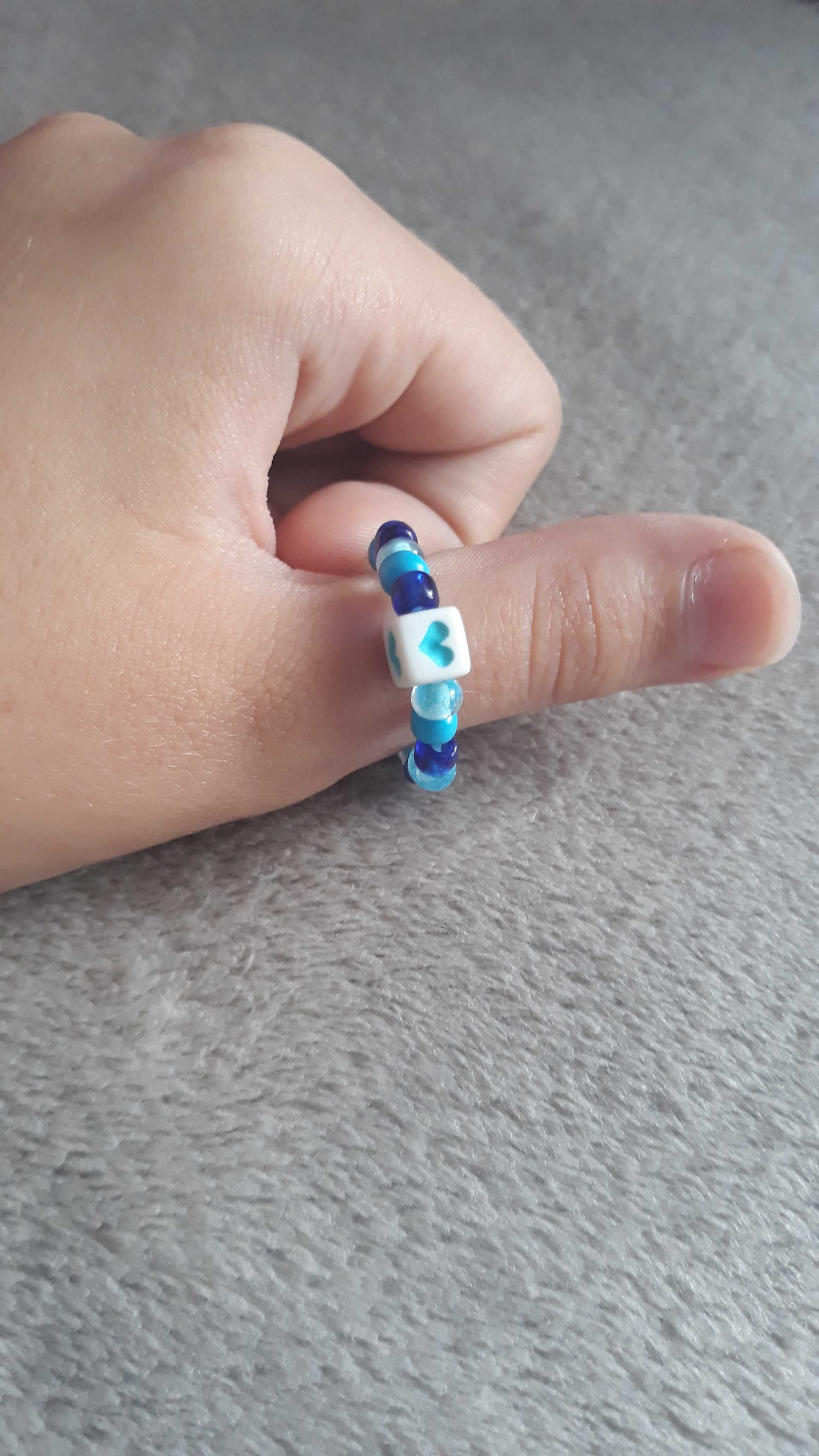 Niebieski pierścionek hand made
