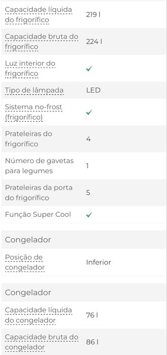 Frigorífico Combinado TEKA NoFrost 323L - NFL 320 EU